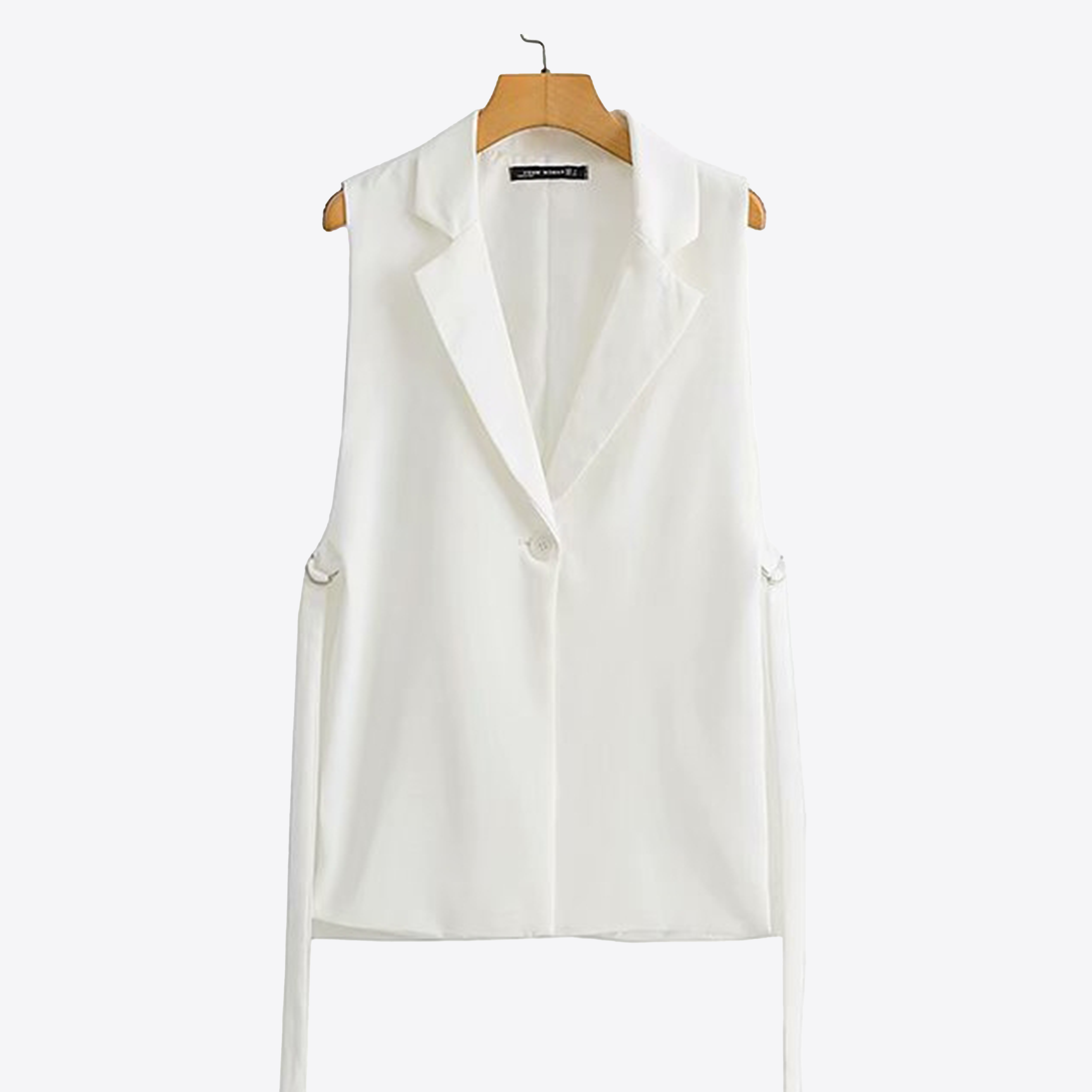 Sleeveless One-Button Vest